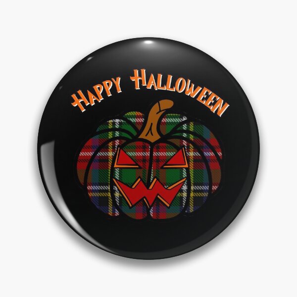 Item preview, Happy Halloween Yer Sassenach! | Stuart Tartan Pumpkin designed and sold by NineSevenFour.