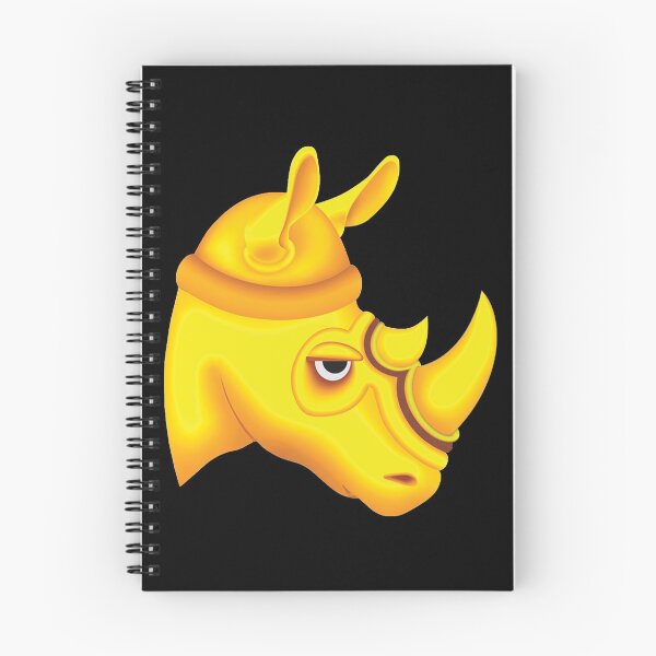 Item preview, Rhino Shiny Gold Icon, no background, Art Design Graphic ZS087 designed and sold by RZ3000.