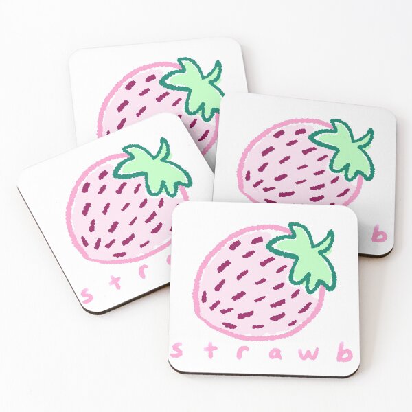 Item preview, Strawb - Cute Kawaii Pastel Funny Strawberry Meme Crayon Drawing designed and sold by BonBonBunny.