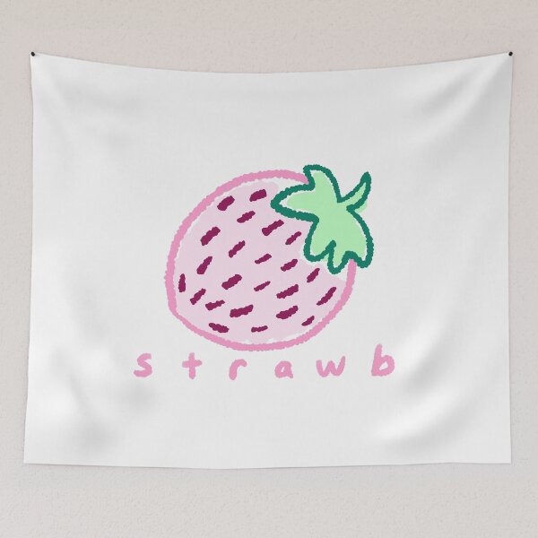 Item preview, Strawb - Cute Kawaii Pastel Funny Strawberry Meme Crayon Drawing designed and sold by BonBonBunny.