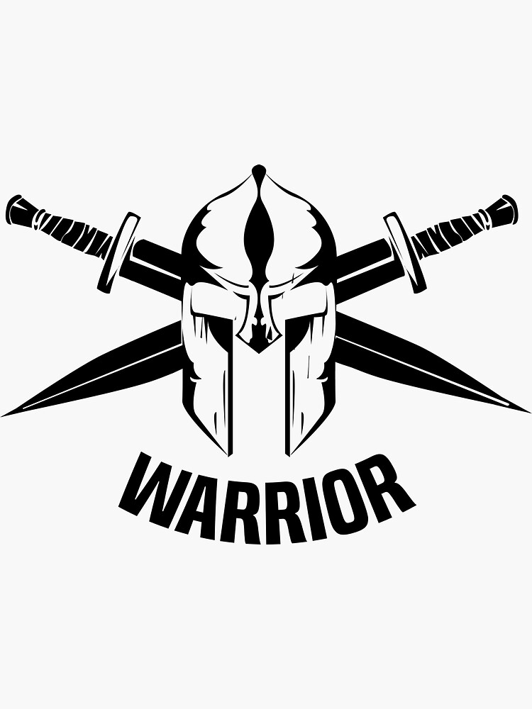 warrior-stand-in-black-sticker-by-vikymonkey-redbubble