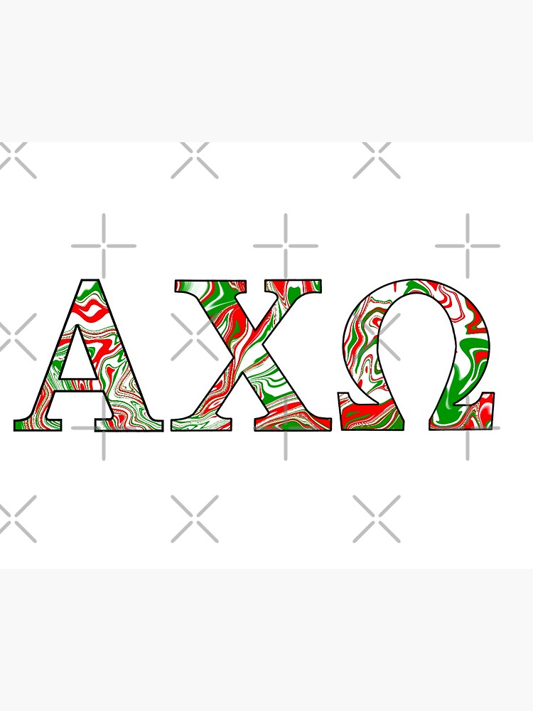 Alpha Chi Omega Sorority Letters Sticker For Sale By Keirancreates