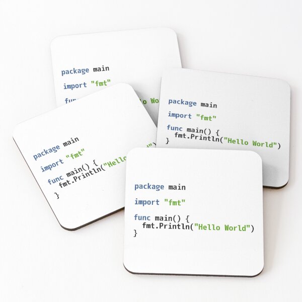 Item preview, Hello World Go Code - Light Syntax Scheme Coder Design designed and sold by geeksta.