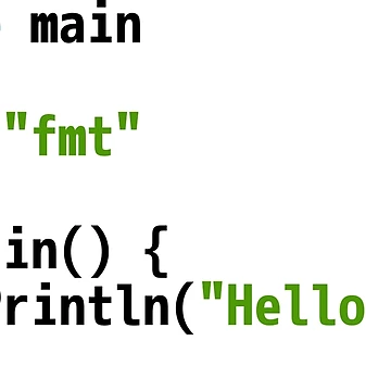 Artwork thumbnail, Hello World Go Code - Light Syntax Scheme Coder Design by geeksta