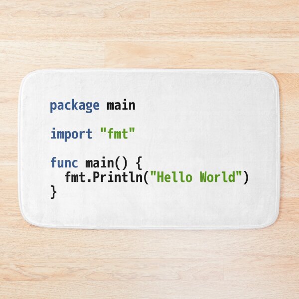 Item preview, Hello World Go Code - Light Syntax Scheme Coder Design designed and sold by geeksta.