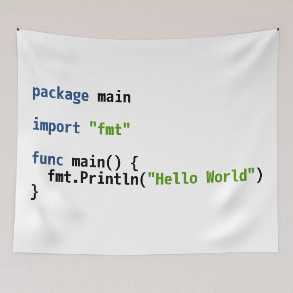 Item preview, Hello World Go Code - Light Syntax Scheme Coder Design designed and sold by geeksta.
