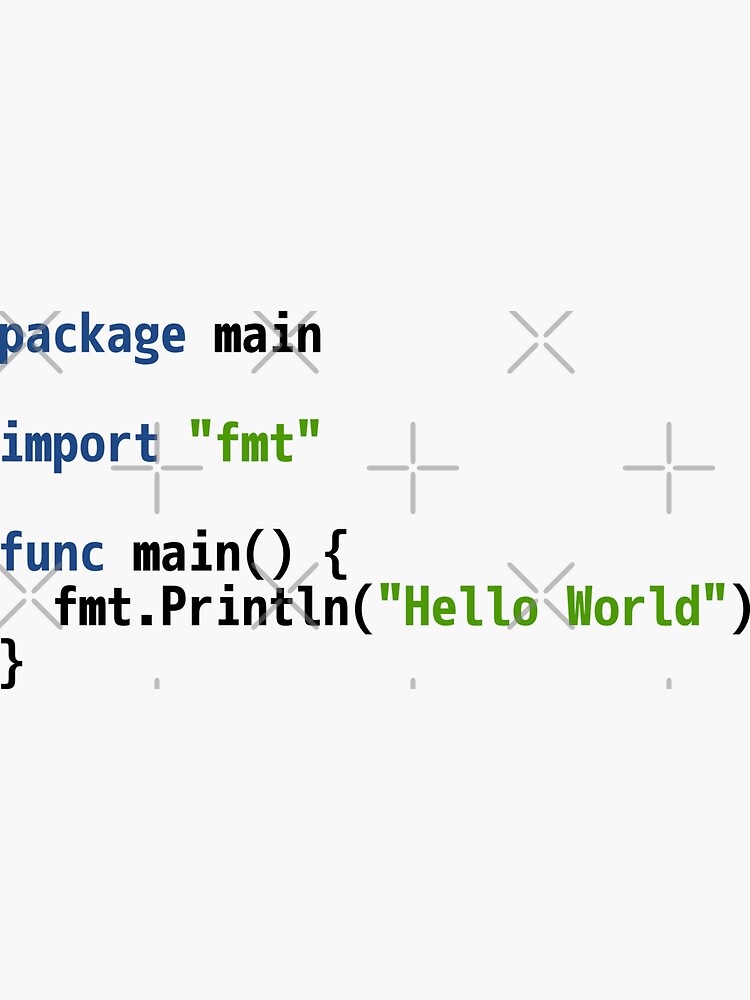 Hello World Go Code - Light Syntax Scheme Coder Design by geeksta