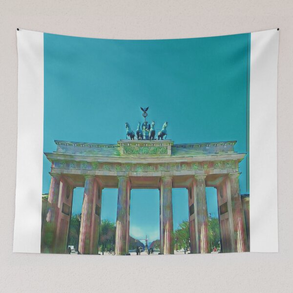 Item preview, Brandenburger Tor Berlin clear blue sky designed and sold by imagine-ai.