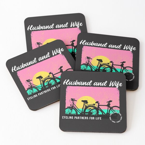 Item preview, Retro Husband and wife cycling partners for life designed and sold by TamGustam.