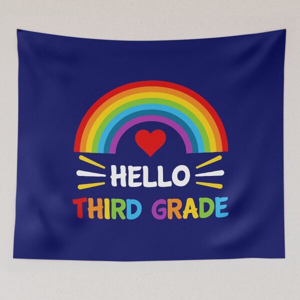 Item preview, Hello Third Grade Student Teacher Back To School Rainbow  designed and sold by StudioTina.