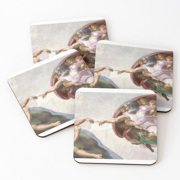 Item preview, Michelangelo Buonarroti's The Creation of Adam (circa 1511) famous painting designed and sold by LenaShines.