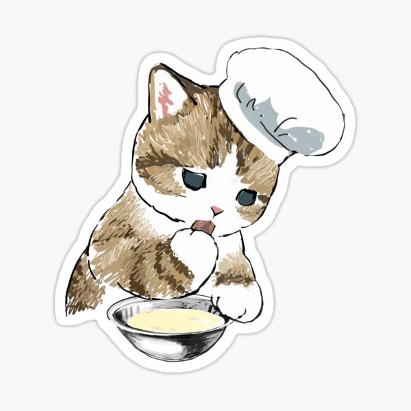 Mofu sand kitty bakery sticker  Sticker
