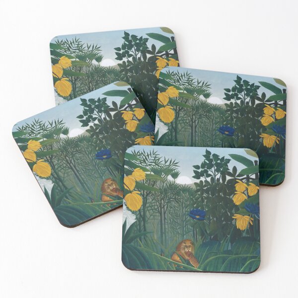 Item preview, The Repast of the Lion (1907) by Henri Rousseau designed and sold by LenaShines.