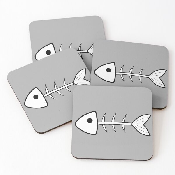 Item preview, Fish Bones - White designed and sold by TheeForestFox Shop.