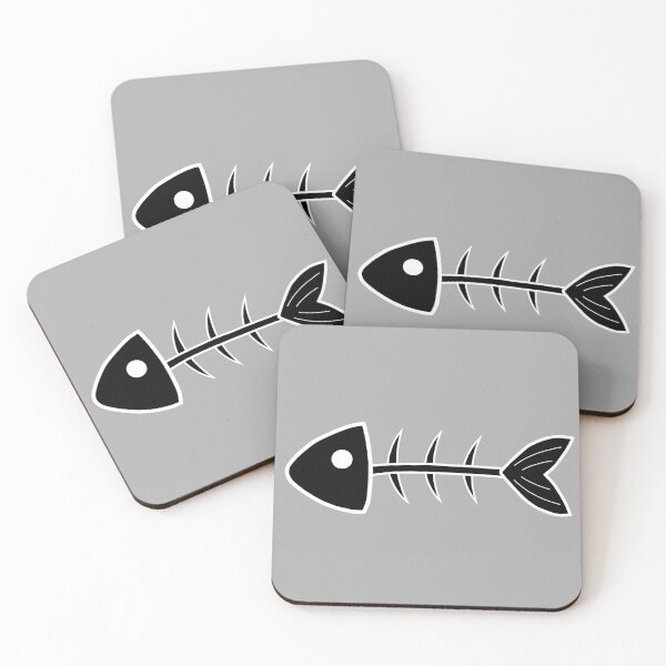 Item preview, Fish Bones - Black designed and sold by TheeForestFox Shop.