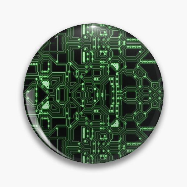 Item preview, Printed Circuit Board Pattern With Green Neon Tracks designed and sold by Phantasmal-2-do.