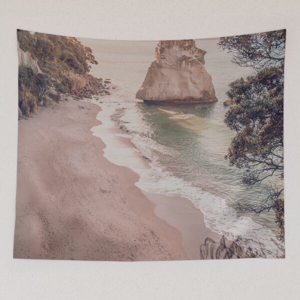 Item preview, Beach Along a Rocky Cliff designed and sold by thesnap.