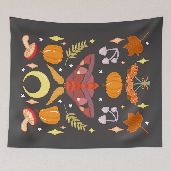 Item preview, Autumn Moth & Mushrooms designed and sold by CosprincessArt.