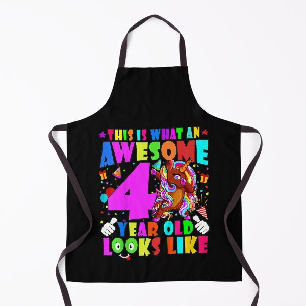 Item preview, Kids Awesome 4 Year Old Girls Birthday Dabbing Brown Skin Unicorn designed and sold by FelixRiojas.