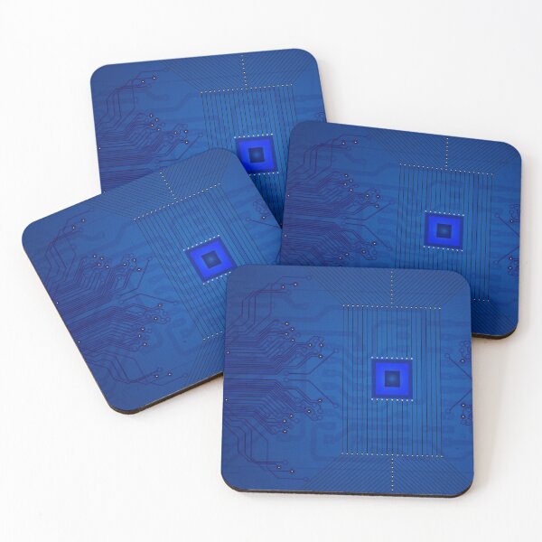 Item preview, Printed Circuit Board Pattern With Blue Neon Tracks designed and sold by Phantasmal-2-do.