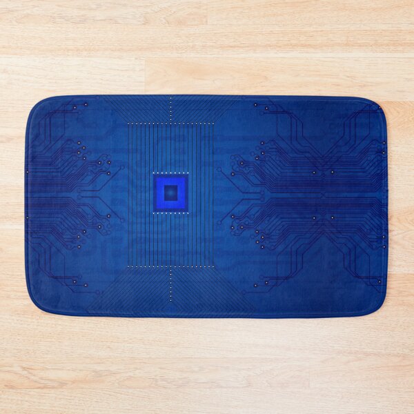 Item preview, Printed Circuit Board Pattern With Blue Neon Tracks designed and sold by Phantasmal-2-do.