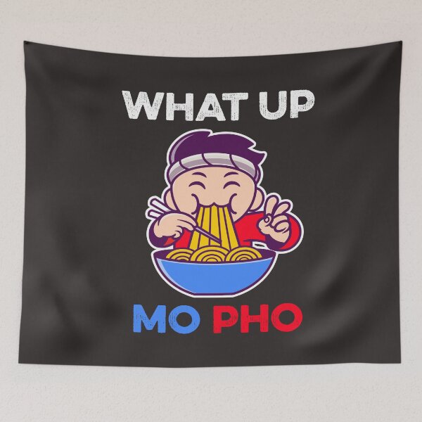Item preview, What Up Mo Pho Vietnamese Noodles Broth Funny Kawaii Anime designed and sold by gkao.