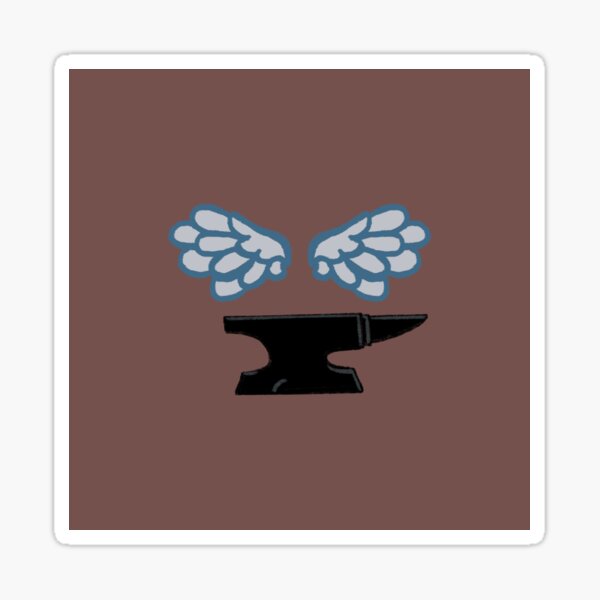 Winged Anvils Rose Sticker