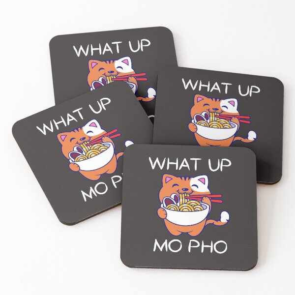 Item preview, What Up Mo Pho Vietnamese Noodles Broth Funny Cat Kawaii designed and sold by gkao.