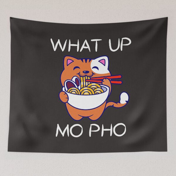 Item preview, What Up Mo Pho Vietnamese Noodles Broth Funny Cat Kawaii designed and sold by gkao.