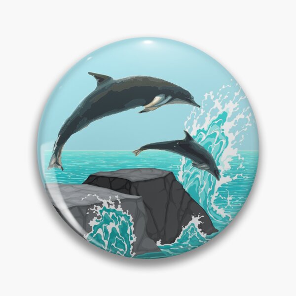 Item preview, The dolphins jump off the rock. designed and sold by Karine Dupras.