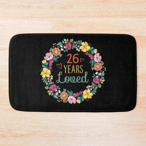Item preview, 26 Years Loved Cool Flowers Pattern Daughter 26th Birthday Long Sleeve  designed and sold by EuphemiaShop.
