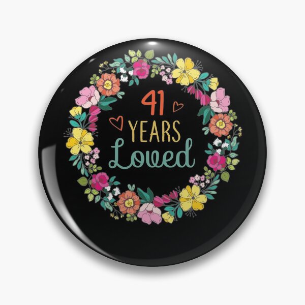 Item preview, 41 Years Loved Cool Flowers Pattern Wife, Mom 41st Birthday Long Sleeve  designed and sold by RogerGift.