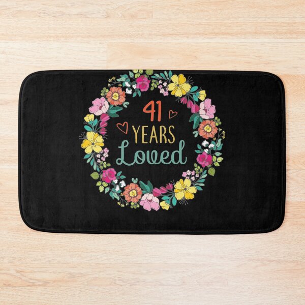 Item preview, 41 Years Loved Cool Flowers Pattern Wife, Mom 41st Birthday Long Sleeve  designed and sold by RogerGift.