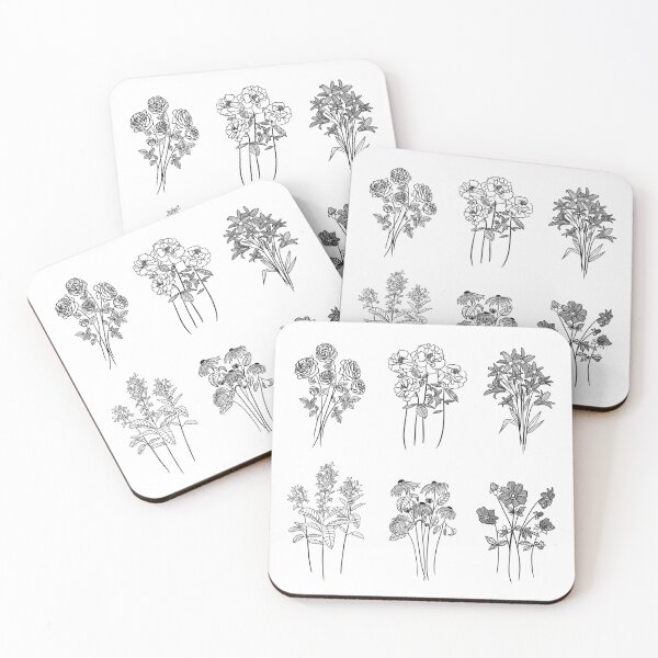 Item preview, Various Variety Line Art Wildflower Sticker Pack designed and sold by nchien.