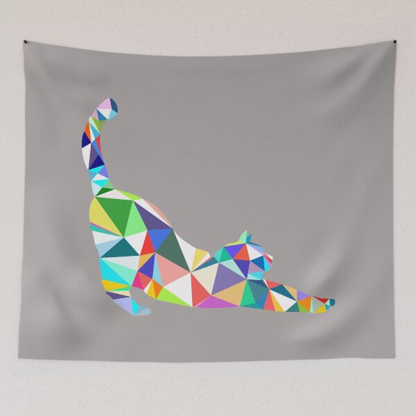 Item preview, Colourfull Geometric Cat designed and sold by DAFIN.