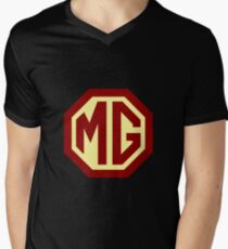 Oldtimer Logo - MG T-Shirt mit V-Ausschnitt