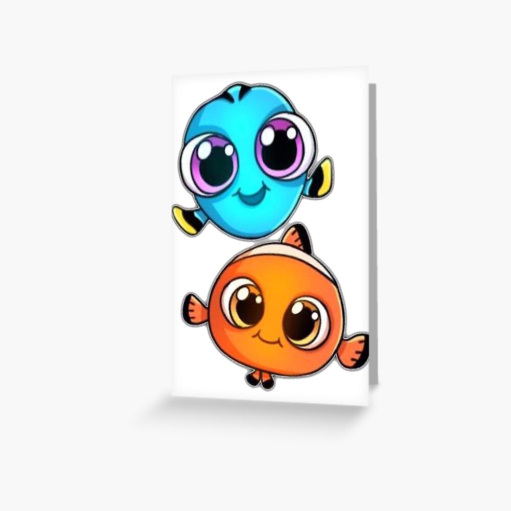 Tarjetas De Felicitacion Dory Y Nemo De Beckajane Redbubble