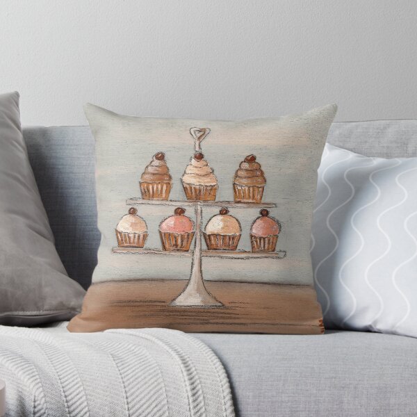 Cupcake Fancies Throw Pillow