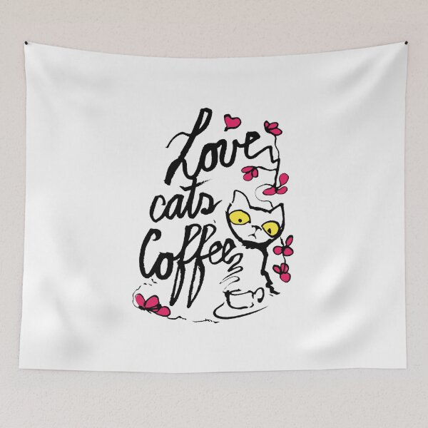Item preview, CALLIGRAPHY CATS  Love cats coffee designed and sold by manuelunsui.