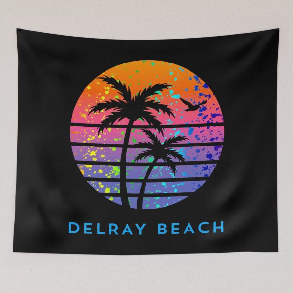 Item preview, Delray Beach Palm Tree Sunset Family Vacation Souvenir Long Sleeve  designed and sold by GodivaShop.