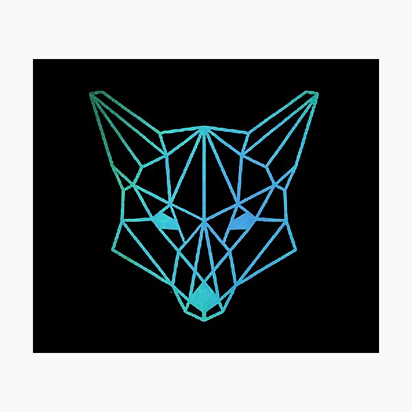Item preview, Blue Geometric Fox designed and sold by Only4sometimes.
