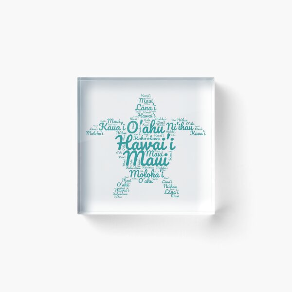 Item preview, Hawaiian Islands Sea Turtle Word Art designed and sold by peachycrossing.