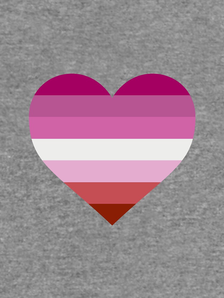 Lesbian Flag Heart Shape Lightweight Sweatshirt By Seren0 Redbubble