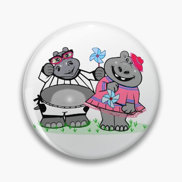 Item preview, Hippos with windmills designed and sold by Shirley cute art .