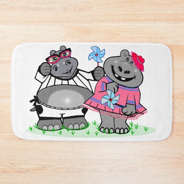 Item preview, Hippos with windmills designed and sold by Shirley cute art .
