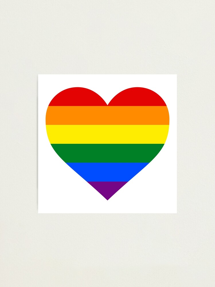 gay pride logo heart