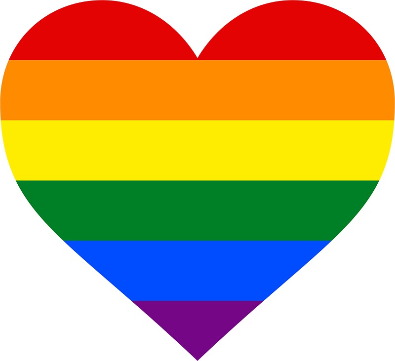 Pegatinas Bandera Del Orgullo Gay Forma Del CorazÓn De Seren0 