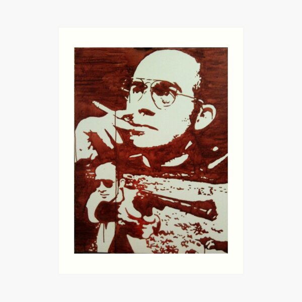 Hunter S Thompson Art Print For Sale By Voncyborg Redbubble   Aps,504x498,small,transparent Pad,600x600,f8f8f8.u3 