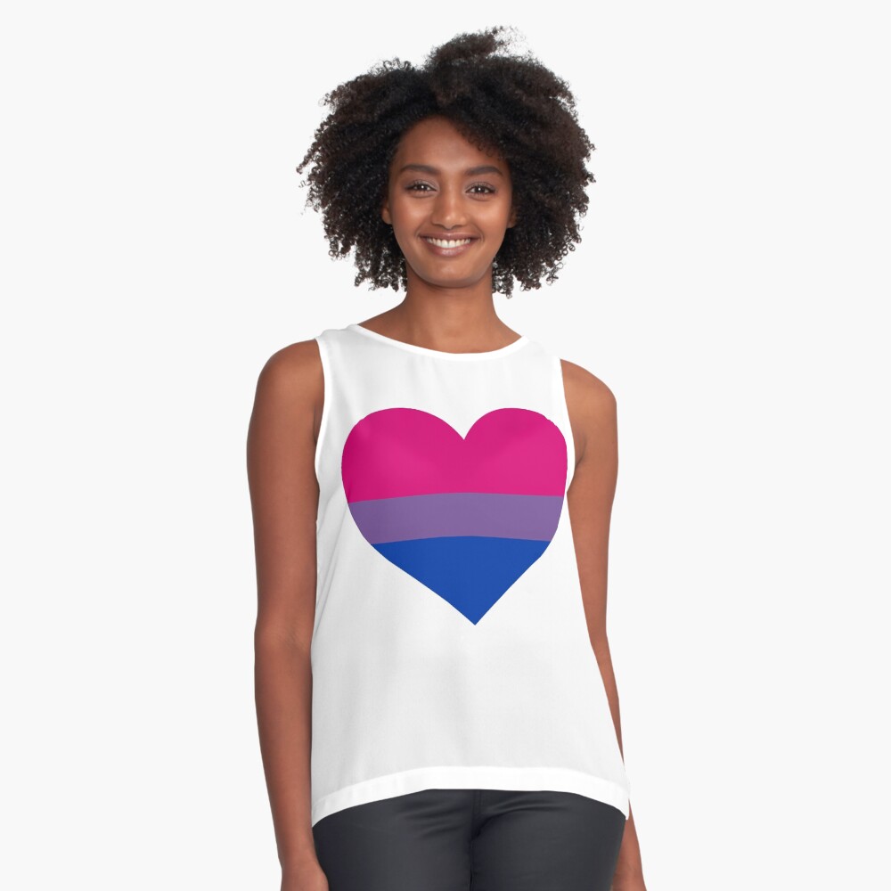 Bisexual Pride Flag Heart Shape Sticker For Sale By Seren0 Redbubble