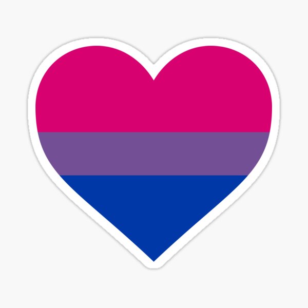 BISEXUAL PRIDE FLAG - HEART SHAPE Sticker